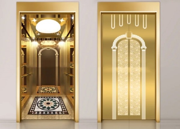 Thang máy inox gương, inox hoa văn, mạ màu