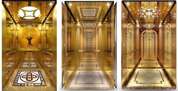 Sàn thang máy góp phần tạo nên vẻ đẹp tổng thể của cabin