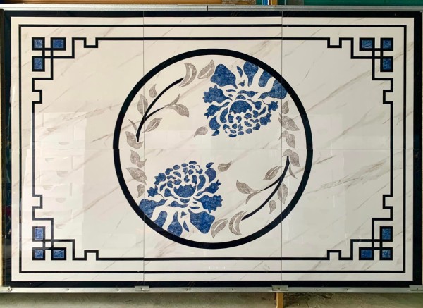 Sàn thang máy ghép khuôn tranh