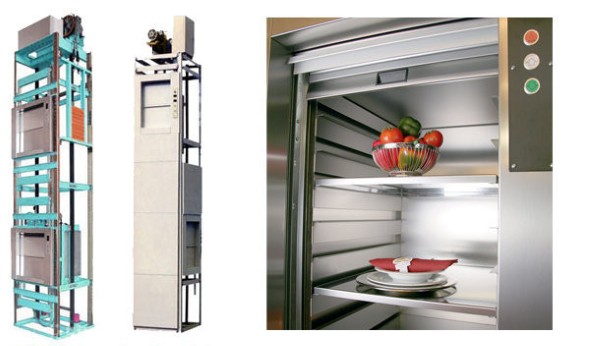 Cấu tạo thang máy tải thực phẩm