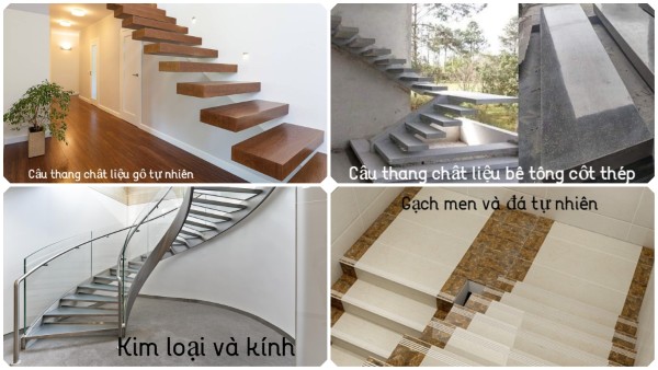 Các loại vật liệu thường dùng cho cầu thang bộ