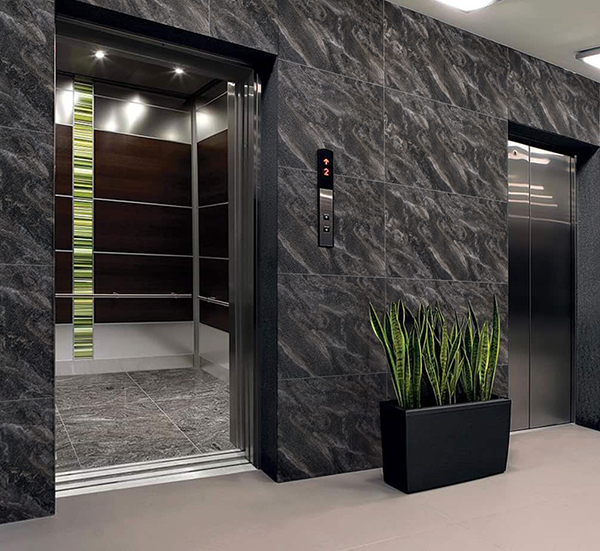 Gạch ốp thang máy màu tối cao cấp