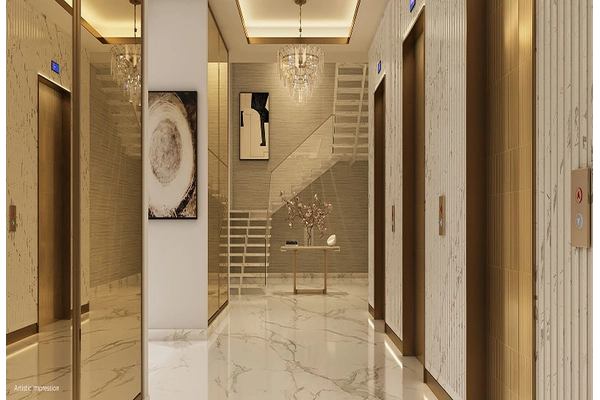Sảnh thang máy phong cách cổ điển