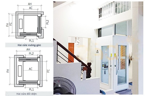 Ưu và nhược điểm của các loại tháng máy 2 cửa