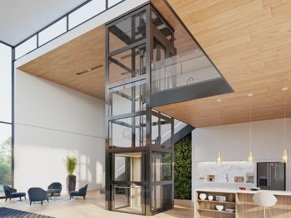 Mẫu thang máy 2 cửa hiện đại