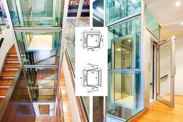 Thang máy 2 cửa tiết kiệm diện tích