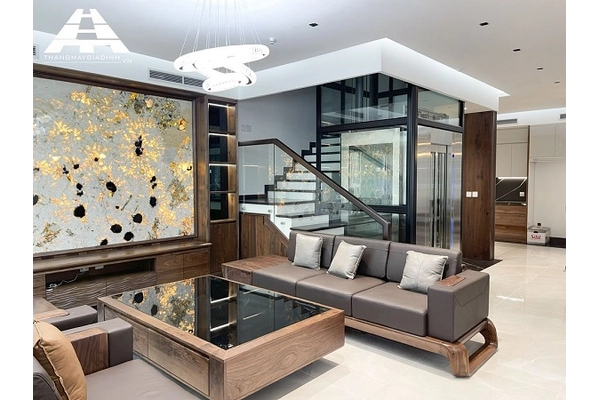 Thang máy trục vít phù hợp với công trình nhà phố và biệt thự nhỏ