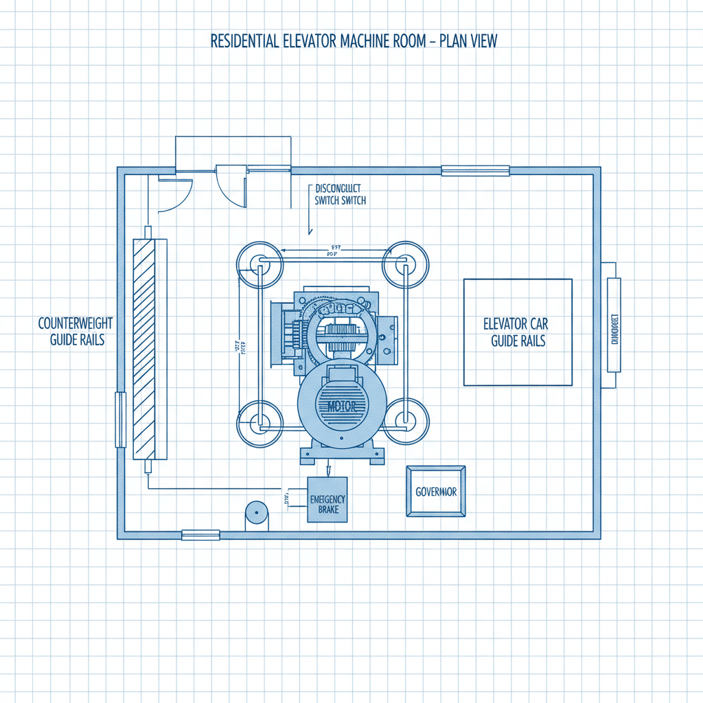 Bản vẽ 5: Sơ đồ phòng máy (Machine Room Plan) Bản vẽ 5: Sơ đồ phòng máy (Machine Room Plan)