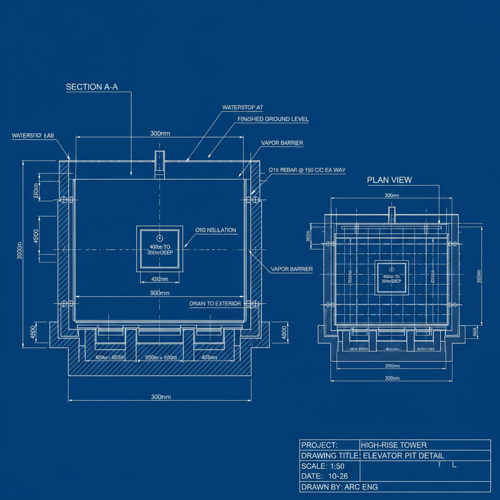 Bản vẽ 3: Chi tiết lò hầm (Pit Detail Drawing)