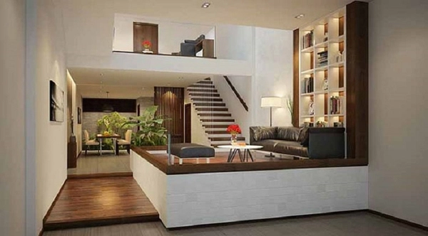 Lệch tầng kết hợp không gian làm việc tại nhà Lệch tầng kết hợp không gian làm việc tại nhà
