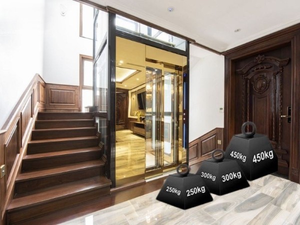 Tải trọng thang máy gia đình 4 tầng