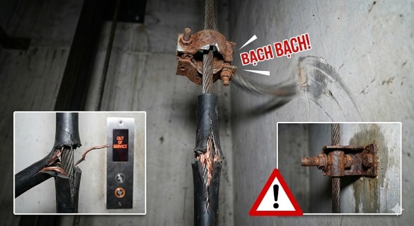 Dấu hiệu móc treo thang máy không đạt chuẩn Dấu hiệu móc treo thang máy không đạt chuẩn