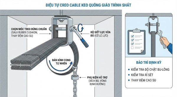 Giải pháp cố định cáp điện thang máy hiệu quả Giải pháp cố định cáp điện thang máy hiệu quả