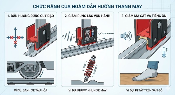 Chức năng của ngàm dẫn hướng Chức năng của ngàm dẫn hướng