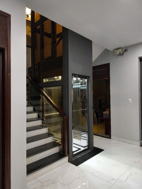 Thang máy gia đình mini (200kg – 250kg) cho nhà diện tích nhỏ