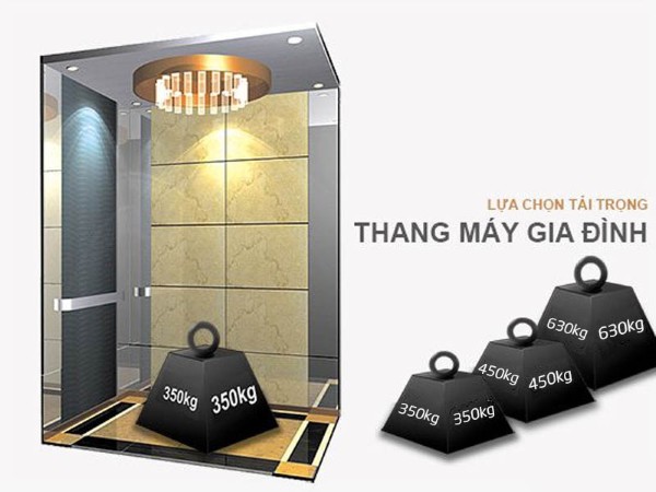 Tải trọng là một trong những yếu tố quyết định khi lựa chọn thang máy gia đình Phú Nhuận