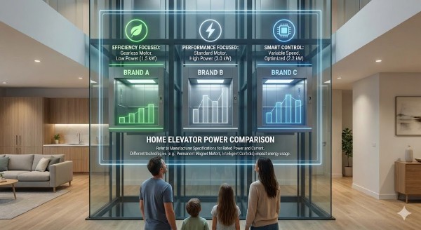So sánh công suất thang máy gia đình giữa các thương hiệu So sánh công suất thang máy gia đình giữa các thương hiệu