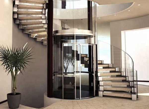 Thang máy lồng kính sang trọng cho biệt thự cao cấp