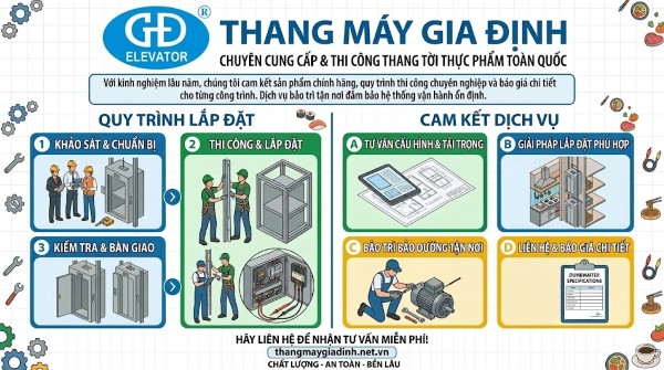 Thang Máy Gia Định - Đơn vị cung cấp và báo giá thang tời thực phẩm uy tín tại Việt Nam